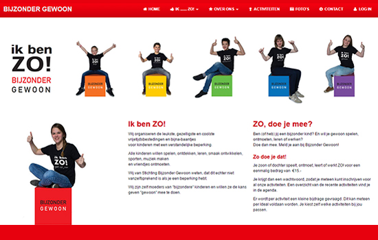 Website voorbeeld bijzondergewoon.nl in e-Captain