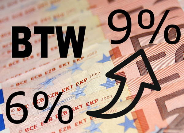 BTW verhoging van 6% naar 9% - e-Captain ledenadministratie het ideale